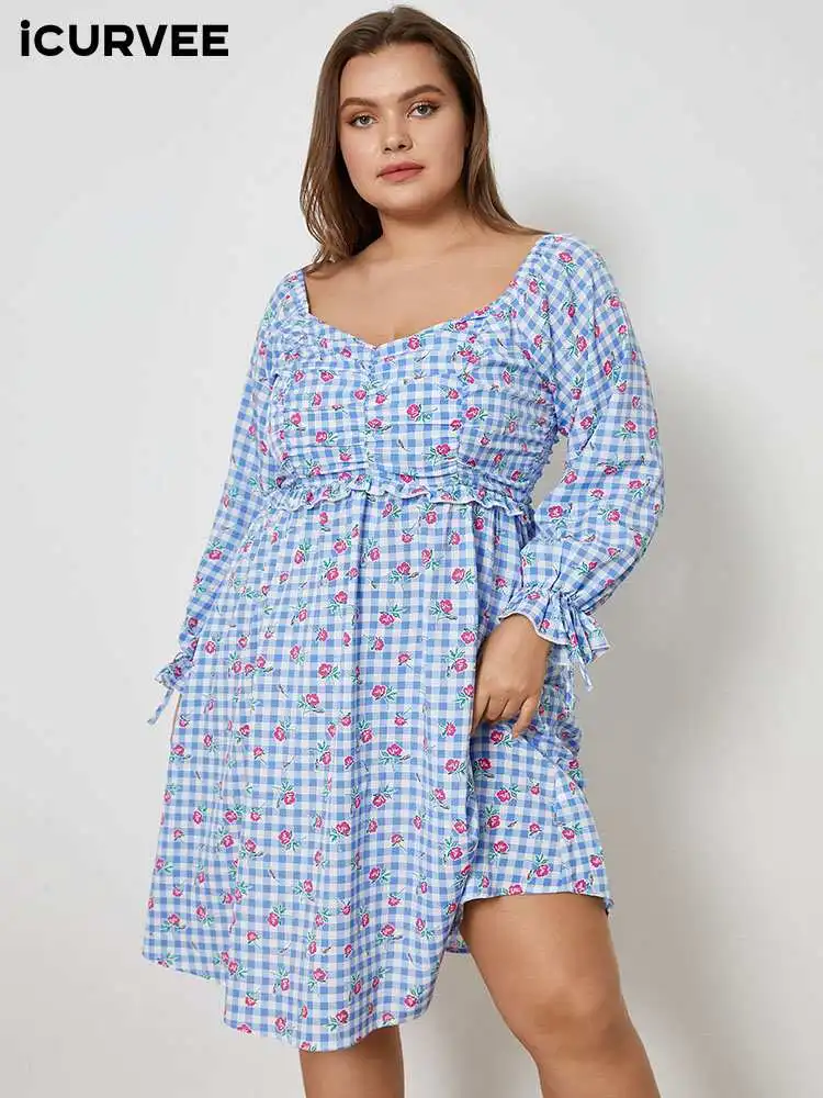 ICURVEE 2022 Women Bohemian Floral Prinetd Dress Long Sleeve Sexy Square Collar Pleated Summer Sundress Plus Size Party Robe 4XL
ICURVEE 2022 Women Bohemian Floral Prinetd Dress Long Sleeve Sexy Square Collar Pleated Summer Sundress Plus Size Party Robe 4XL
