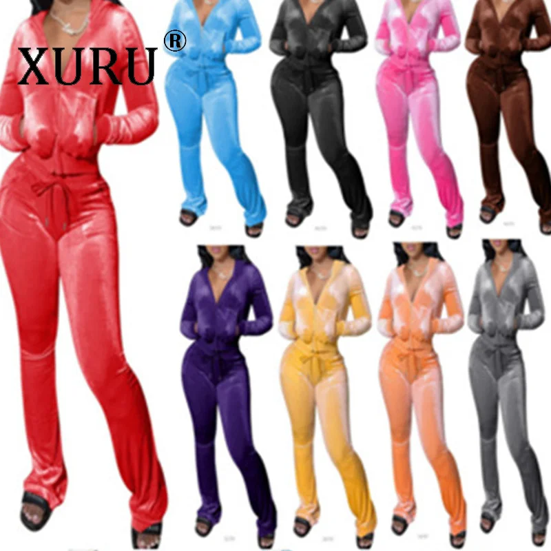 Xulu Европейская и американская женская одежда Amazon Новые брюки комплект из двух частей однотонные золотые бархатные повседневные брюки кост...
Xulu Европейская и американская женская одежда Amazon Новые брюки комплект из двух частей однотонные золотые бархатные повседневные брюки кост...