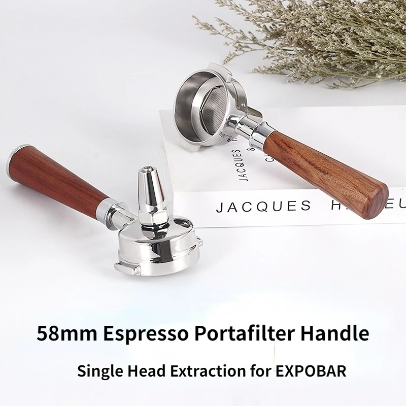 58MM Single Spout Portafilter Handle E61 Stainless Steel Coffee Filter Basket Commercial Espresso Machine Accessories
58MM Single Spout Portafilter Handle E61 Stainless Steel Coffee Filter Basket Commercial Espresso Machine Accessories