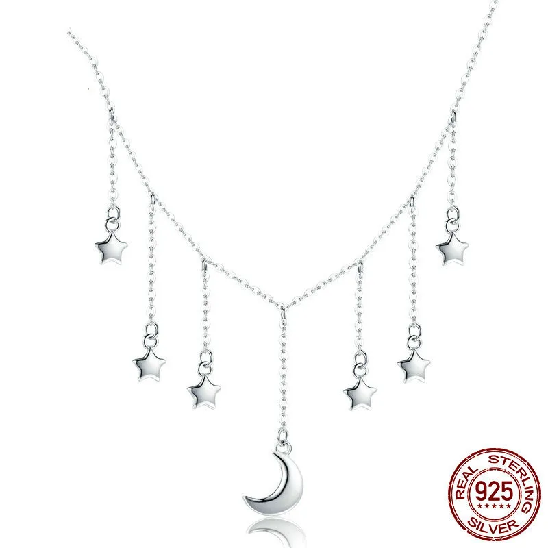 RUIYI S925 Sterling Silver Bright Star Moon Exaggerated Personality Fashion Women's Necklace Scn301
RUIYI S925 Sterling Silver Bright Star Moon Exaggerated Personality Fashion Women's Necklace Scn301