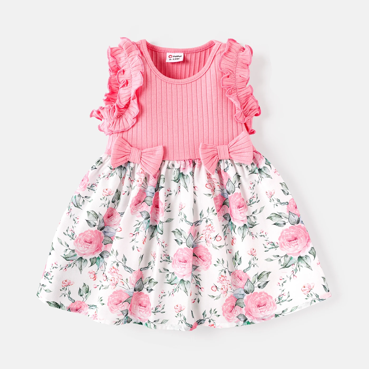 PatPat Baby Girl Cotton Ribbed Ruffle Trim Bow Front Floral Print Spliced Tank Dress
PatPat Baby Girl Cotton Ribbed Ruffle Trim Bow Front Floral Print Spliced Tank Dress