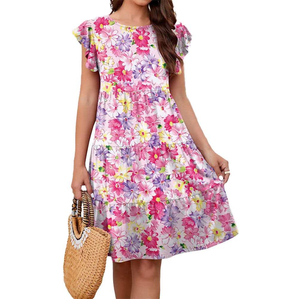 Women Dress Flower Print Ladies Casual Bohemian Beach Summer Dresses Sleeveless Holiday Boho Mini Dress Vestidos
Women Dress Flower Print Ladies Casual Bohemian Beach Summer Dresses Sleeveless Holiday Boho Mini Dress Vestidos