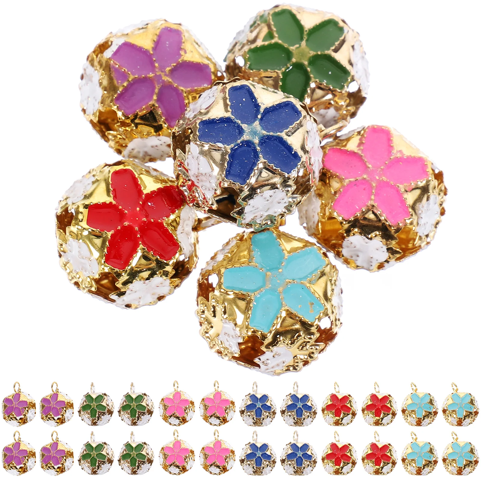 50 Pcs Decor Bells Crafts Multi-function Small Charms Iron Hollow Christmas Keychain Pendant DIY
50 Pcs Decor Bells Crafts Multi-function Small Charms Iron Hollow Christmas Keychain Pendant DIY