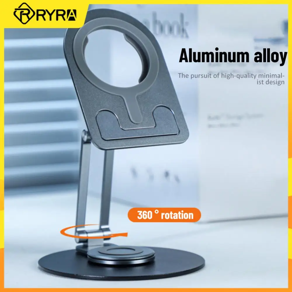 RYRA Foldable Aluminum Alloy Mobile Phone Holder Wireless Charging Stand 360° Rotation Metal Desktop Bracket Charging Stand
RYRA Foldable Aluminum Alloy Mobile Phone Holder Wireless Charging Stand 360° Rotation Metal Desktop Bracket Charging Stand