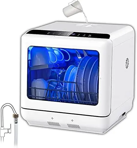Countertop Dishwasher, 5 Washing Programs Portable Dishwasher With 5-Liter Built-in Water Tank For Glass Door,for Small Apartmen
Countertop Dishwasher, 5 Washing Programs Portable Dishwasher With 5-Liter Built-in Water Tank For Glass Door,for Small Apartmen