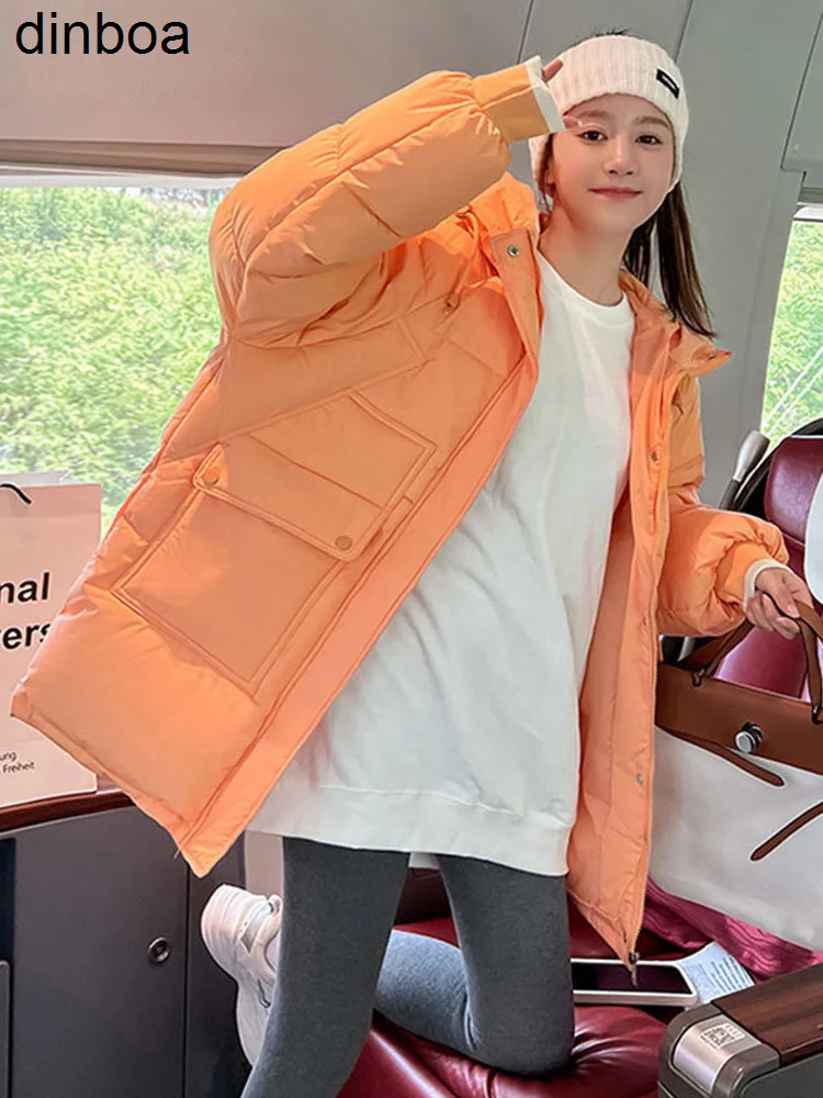 Winter Clothes Jacket Women Hooded Coat Warm Jacket Solid Pockets Fashion Female Zippers Down Cotton Padded Parka Orange Clothes
Winter Clothes Jacket Women Hooded Coat Warm Jacket Solid Pockets Fashion Female Zippers Down Cotton Padded Parka Orange Clothes