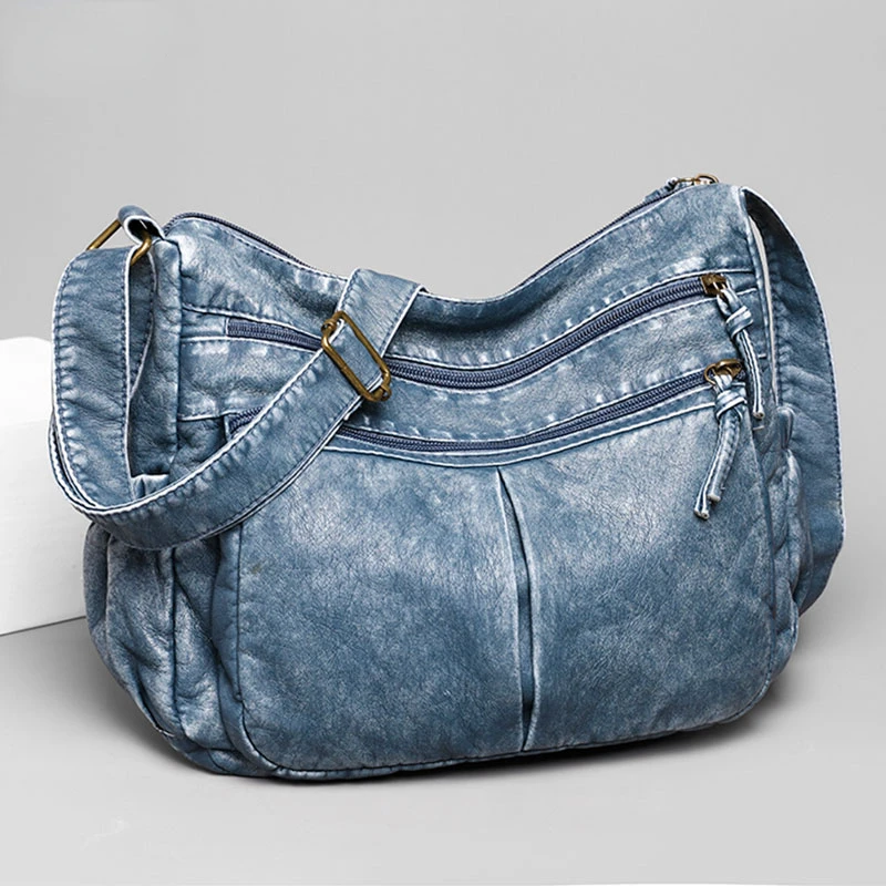 Сумка на плечо женская из мытой кожи, Винтажный Классический мессенджер через плечо в стиле ретро, коричневая сумочка-хобо 
Сумка на плечо женская из мытой кожи, Винтажный Классический мессенджер через плечо в стиле ретро, коричневая сумочка-хобо