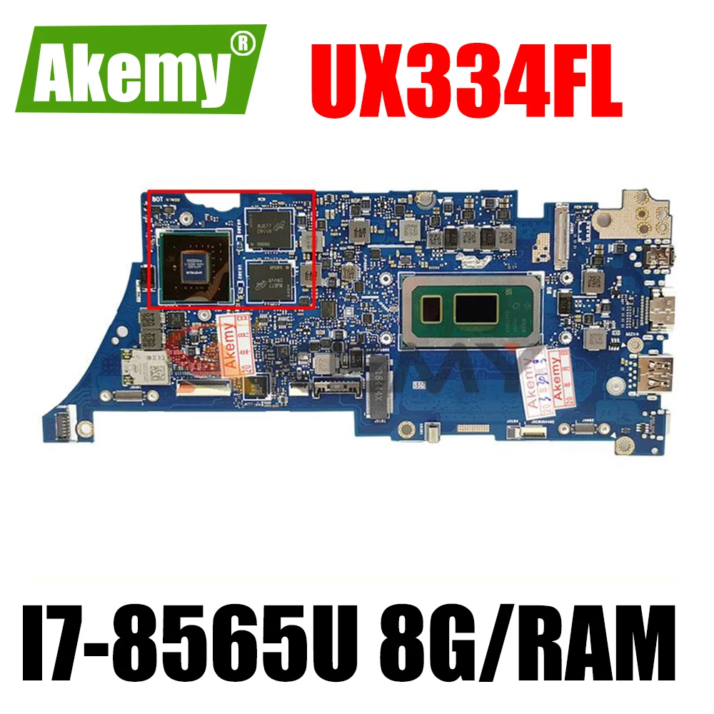 Akemy UX334FL Laptop motherboard for ASUS ZenBook 13 UX434FLC UX334F UX334FL 100% TEST original mainboard I7-8565U (V2G) 8G/RAM
Akemy UX334FL Laptop motherboard for ASUS ZenBook 13 UX434FLC UX334F UX334FL 100% TEST original mainboard I7-8565U (V2G) 8G/RAM