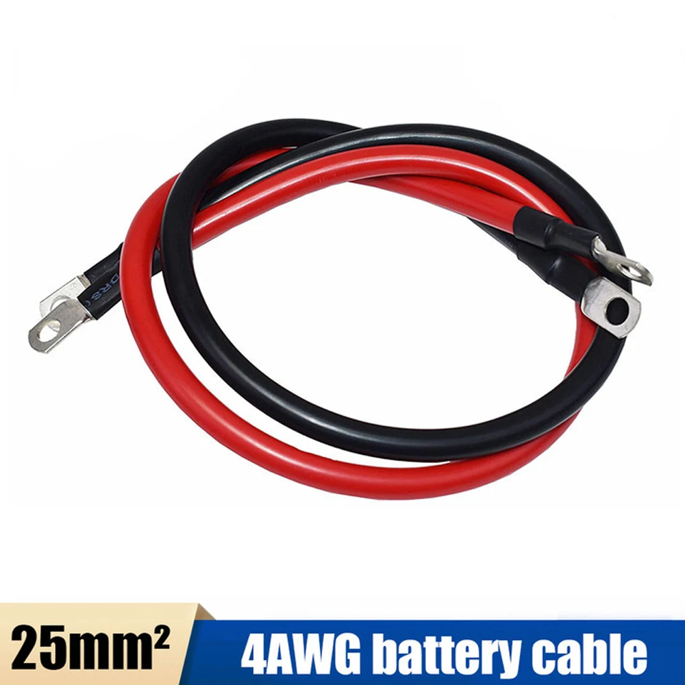 2Pcs 4 AWG Car Battery Inverter Cables 60cm with Lugs Ring Terminal Black Red for Solar RV Automotive Marine Oxigen-free Copper
2Pcs 4 AWG Car Battery Inverter Cables 60cm with Lugs Ring Terminal Black Red for Solar RV Automotive Marine Oxigen-free Copper