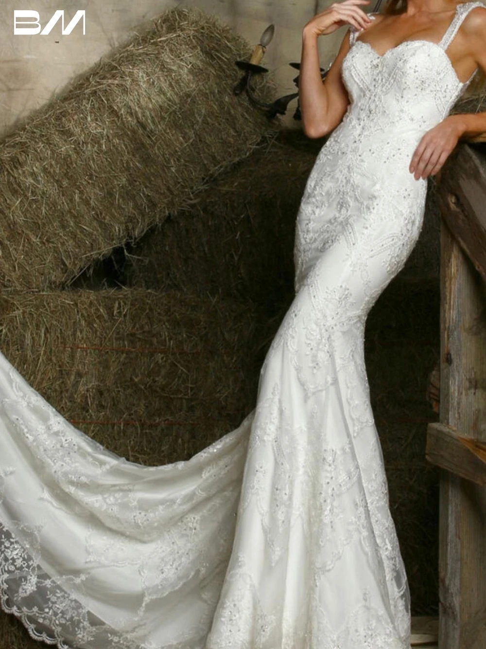 Elegant Spaghetti Straps Evening Dresses Classic Trumpet Bridal Gown Modern Floor-length Bride Dresses Vestidos De Novia 
Elegant Spaghetti Straps Evening Dresses Classic Trumpet Bridal Gown Modern Floor-length Bride Dresses Vestidos De Novia