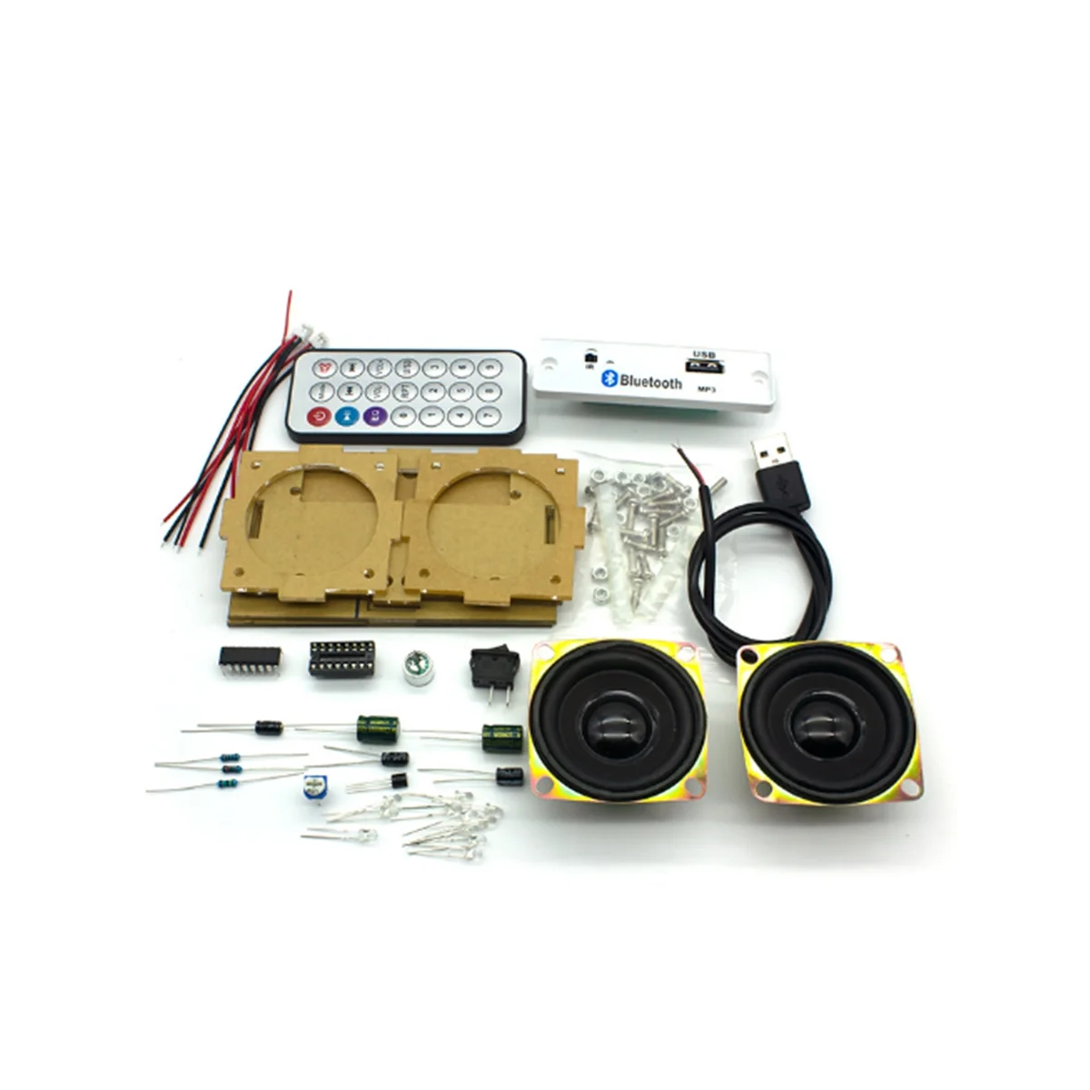 DIY Electronic Kit Bluetooth Speaker Electronics DIY Soldering Project Kit Bluetooth Stereo Speaker Support U Disk
DIY Electronic Kit Bluetooth Speaker Electronics DIY Soldering Project Kit Bluetooth Stereo Speaker Support U Disk