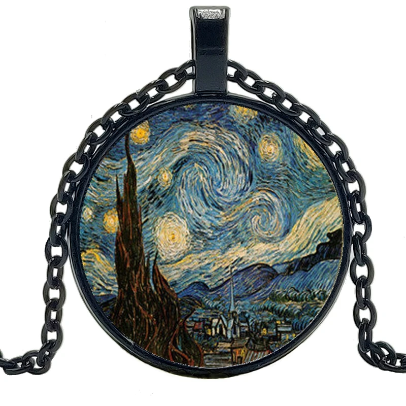 Oil Painting Starry Night Pendant Starry Night Necklace Vincent Van Gogh Pendant Bronze Vintage Necklace Best Friend Gift
Oil Painting Starry Night Pendant Starry Night Necklace Vincent Van Gogh Pendant Bronze Vintage Necklace Best Friend Gift