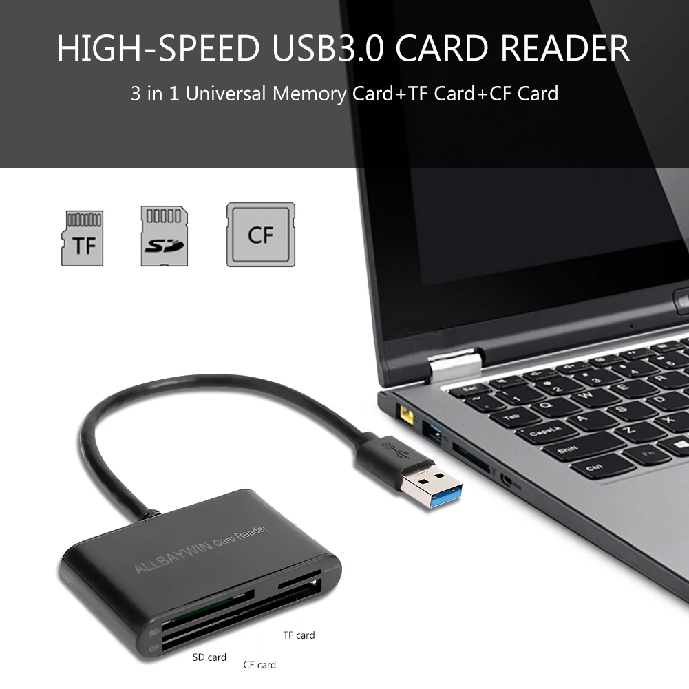 Устройство для чтения карт памяти Mini USB 3,0 3-в-1, многофункциональная поддержка горячей замены, надежная карта памяти 5 Гбит/с, высокоскоростная карта памяти и карта TF/CF
Устройство для чтения карт памяти Mini USB 3,0 3-в-1, многофункциональная поддержка горячей замены, надежная карта памяти 5 Гбит/с, высокоскоростная карта памяти и карта TF/CF