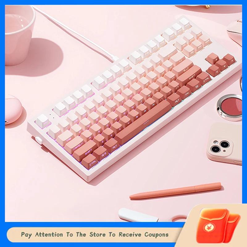 Belly Mk870 Blush Side Engraving Finished Mechanical Keyboard Girl Customization Kit 87 E-Sports Hot Plug Office Rgb Color Light
Belly Mk870 Blush Side Engraving Finished Mechanical Keyboard Girl Customization Kit 87 E-Sports Hot Plug Office Rgb Color Light