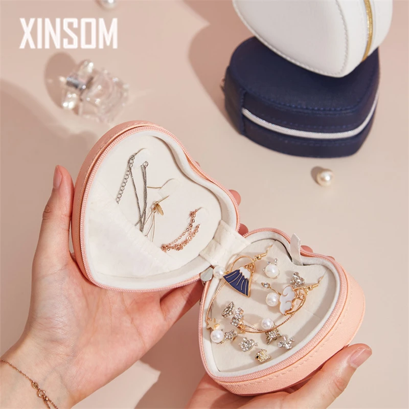 XINSOM Romantic Heart Shape Jewelry Box For Women Portable Necklace Earrings Rings Travel Jewelry Organizer Valentines Gift
XINSOM Romantic Heart Shape Jewelry Box For Women Portable Necklace Earrings Rings Travel Jewelry Organizer Valentines Gift
