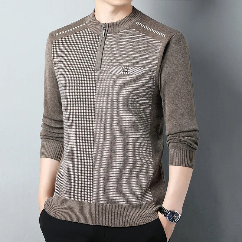 Мужской весенний свитер на молнии, повседневный плотный свитер с подбором цветов, новинка 2023
Мужской весенний свитер на молнии, повседневный плотный свитер с подбором цветов, новинка 2023