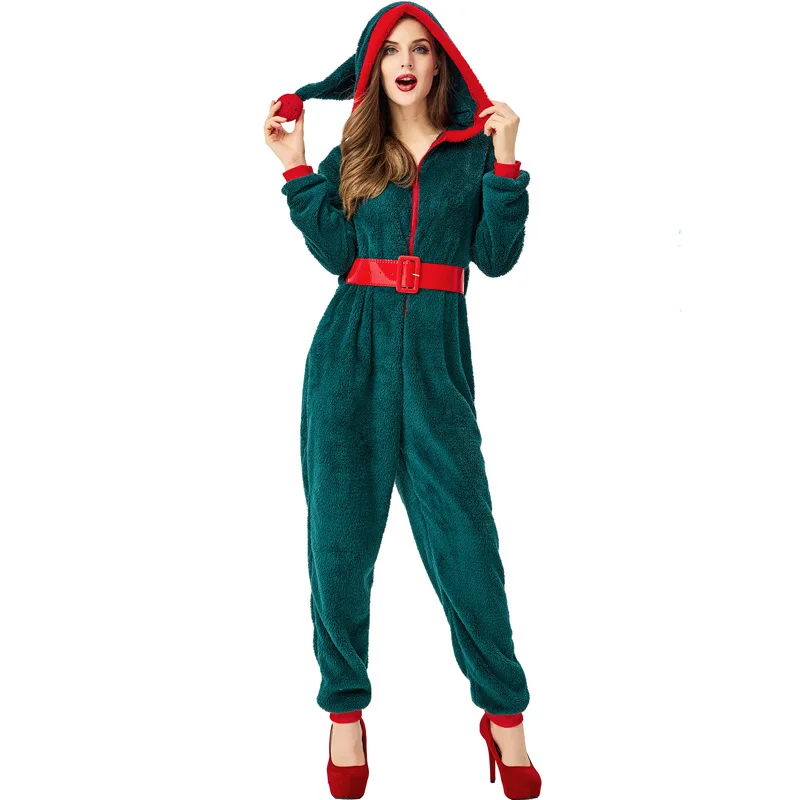 Christmas Clothing Adult Female Cosplay Green Christmas Tree Shape Casual Home Daily One-piece Women's Hooded One-piece
Christmas Clothing Adult Female Cosplay Green Christmas Tree Shape Casual Home Daily One-piece Women's Hooded One-piece