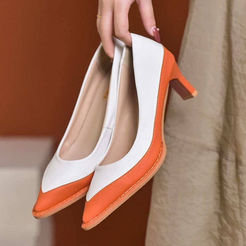 Women's Shoes Spring 2022 New Pointed Toe Thin Heels Stitched Office Career High Heels Fashion Zapatos Mujer Quality Leather PU
Women's Shoes Spring 2022 New Pointed Toe Thin Heels Stitched Office Career High Heels Fashion Zapatos Mujer Quality Leather PU