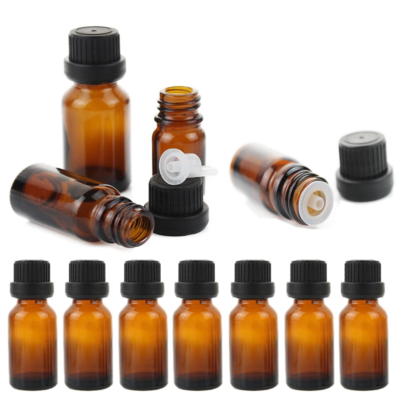 24pcs/lot 15ml Thick Amber Essential Oil Glass Bottles With Black Cap Refillable Dropper Bottles for massage oil Pipette Bottles
24pcs/lot 15ml Thick Amber Essential Oil Glass Bottles With Black Cap Refillable Dropper Bottles for massage oil Pipette Bottles