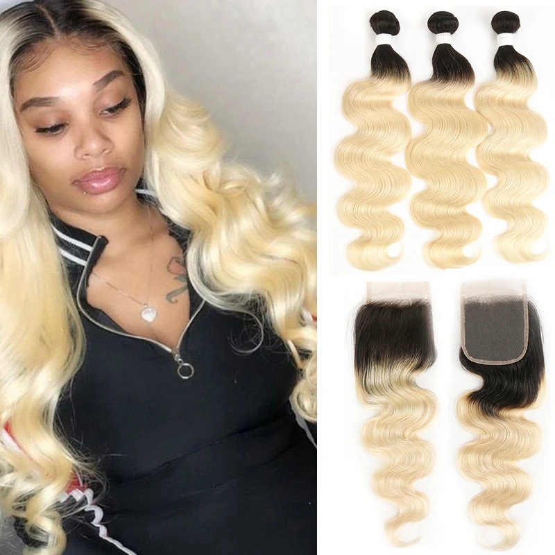 Brazilian Hair Bundles With Closure 4x4 Ombre Blonde 1B/613 Body Wave Human Hair Weave Bundles With Closure Remy Hair 3 Bundles
Brazilian Hair Bundles With Closure 4x4 Ombre Blonde 1B/613 Body Wave Human Hair Weave Bundles With Closure Remy Hair 3 Bundles