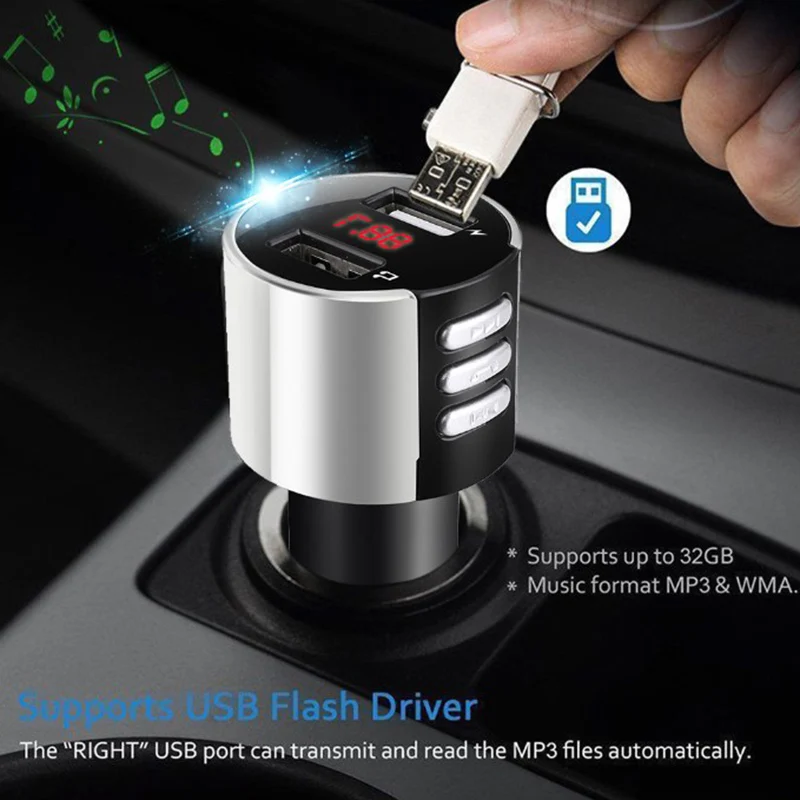 1Pcs FM Transmitter Wireless 3.0 + EDR ABS Accessories Adapter Bluetooth Car Charger Hands-free LCD LED display
1Pcs FM Transmitter Wireless 3.0 + EDR ABS Accessories Adapter Bluetooth Car Charger Hands-free LCD LED display