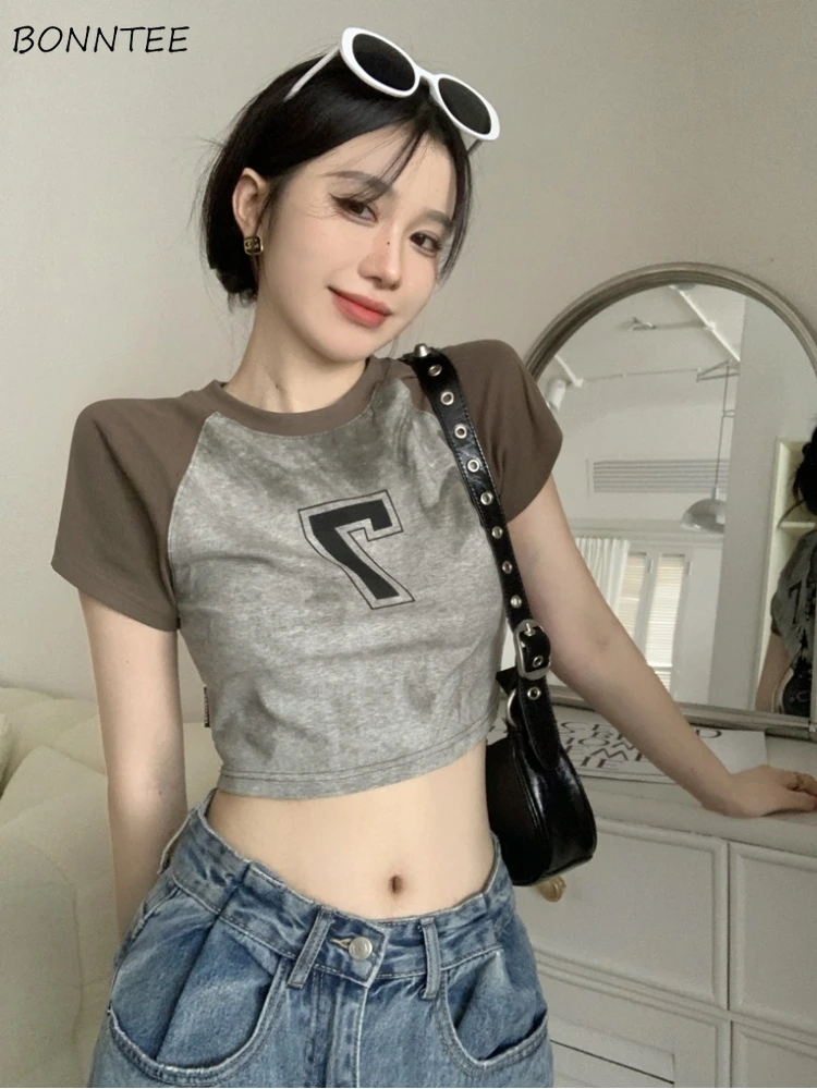 Panelled Patchwork Short Sleeve T-shirts Women Streetwear Bm Crop Tops Sexy Girl Casual European Style Y2k Young Summer Ins Chic
Panelled Patchwork Short Sleeve T-shirts Women Streetwear Bm Crop Tops Sexy Girl Casual European Style Y2k Young Summer Ins Chic