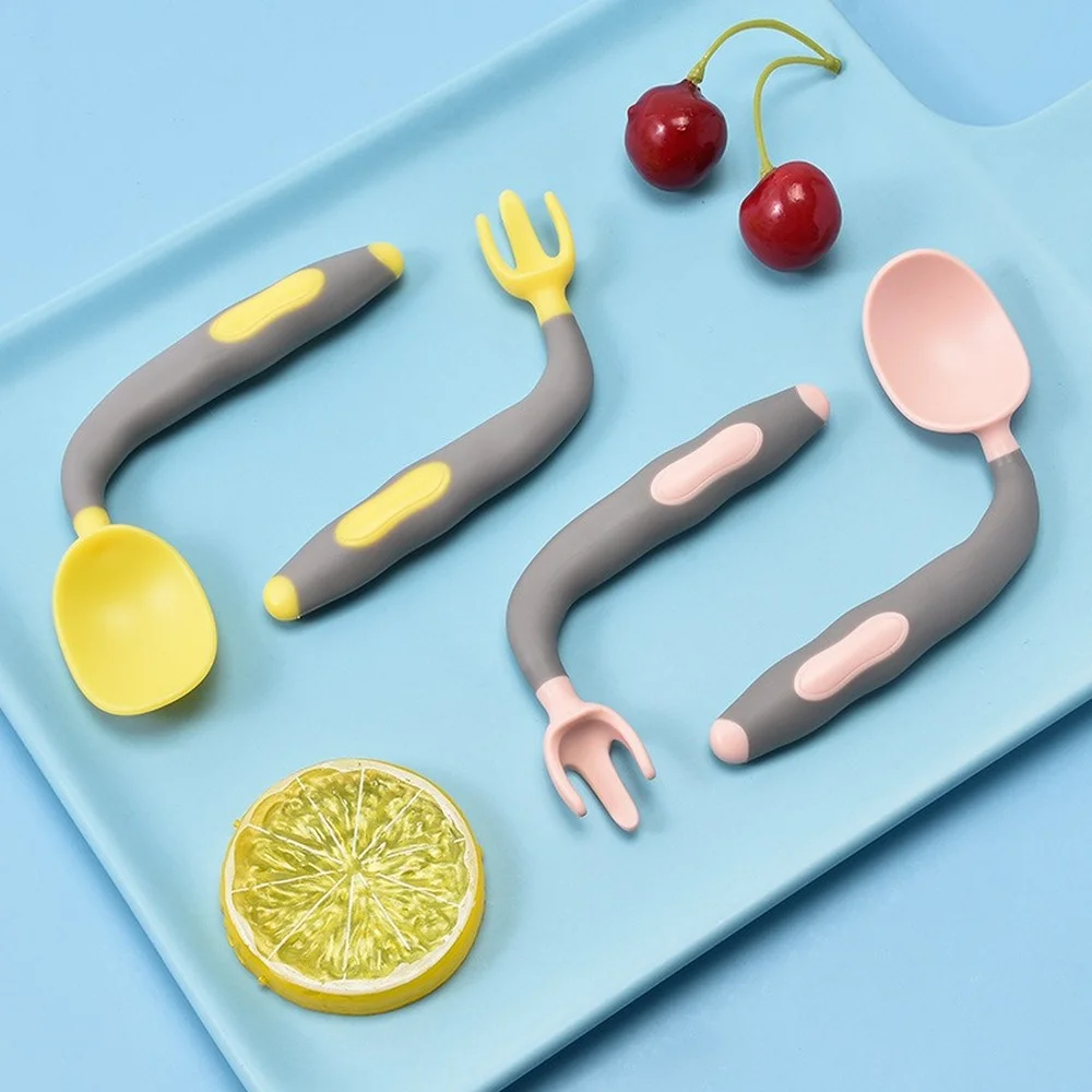 1Set Silicone Spoon Fork for Baby Utensils Set Auxiliary Food Toddler Learn To Eat Training Bendable Soft Fork Infant Tableware
1Set Silicone Spoon Fork for Baby Utensils Set Auxiliary Food Toddler Learn To Eat Training Bendable Soft Fork Infant Tableware
