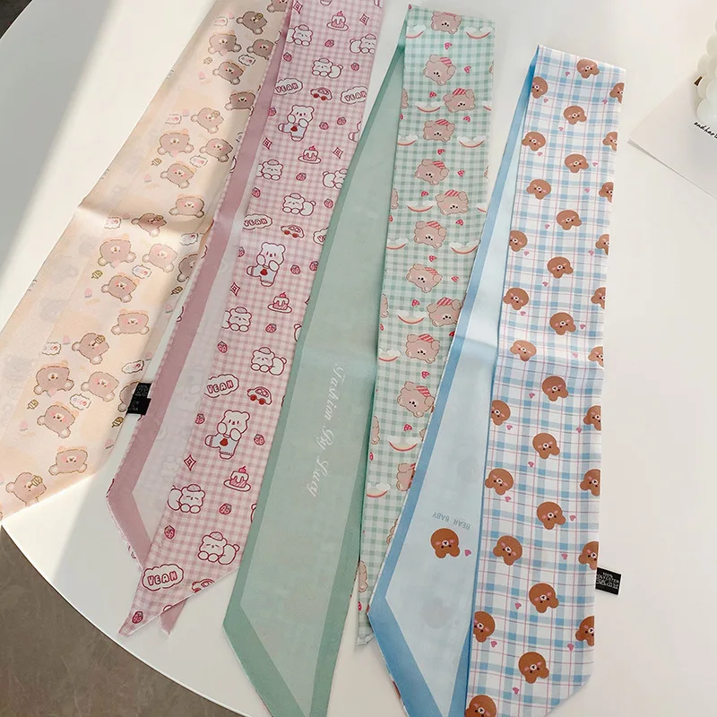 Spring and Summer New Silk Scarf Headband Soft Cute Bear Korean Version Long Streamer Small Fresh Girl Tied Hair Bow Hair Rope
Spring and Summer New Silk Scarf Headband Soft Cute Bear Korean Version Long Streamer Small Fresh Girl Tied Hair Bow Hair Rope