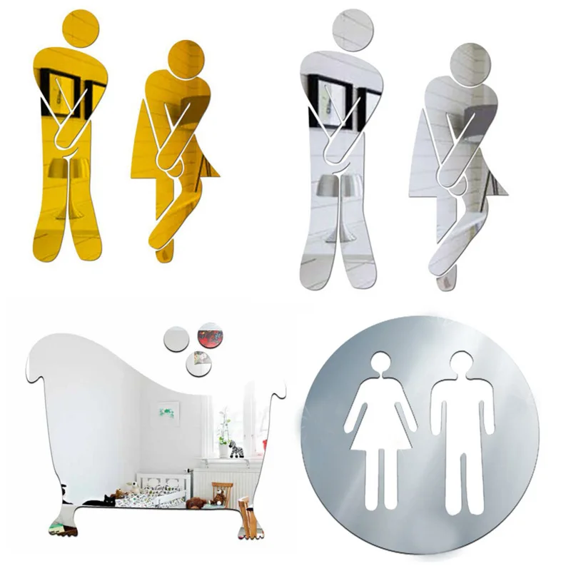 New 3D Acrylic Bathroom Mirror Stickers Woman Man Toilet Sign Mirror Wall Sticker Home Hotel Washroom Door Sign Mirror Sticker
New 3D Acrylic Bathroom Mirror Stickers Woman Man Toilet Sign Mirror Wall Sticker Home Hotel Washroom Door Sign Mirror Sticker