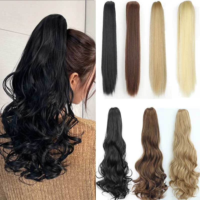 Synthetic Long Claw Clip on Ponytail Hair Extensions for Women Wavy False Hair Pony Tail Black Natural Wave Fake Hair Horse Tail
Synthetic Long Claw Clip on Ponytail Hair Extensions for Women Wavy False Hair Pony Tail Black Natural Wave Fake Hair Horse Tail