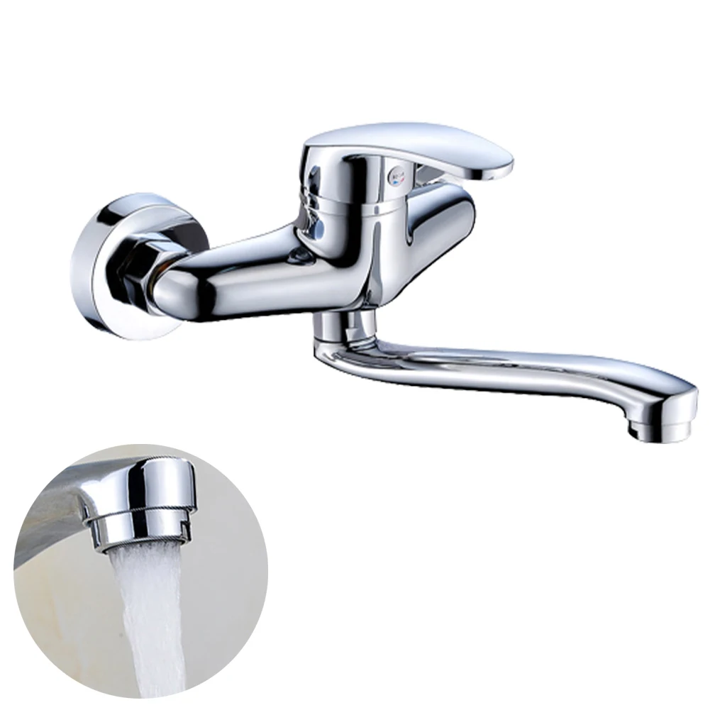 Brass Chrome Wall Mounted Taps For Kitchen Sink Tap Dual Hole Wall Mixer Faucet High Temperature Resistance
Brass Chrome Wall Mounted Taps For Kitchen Sink Tap Dual Hole Wall Mixer Faucet High Temperature Resistance