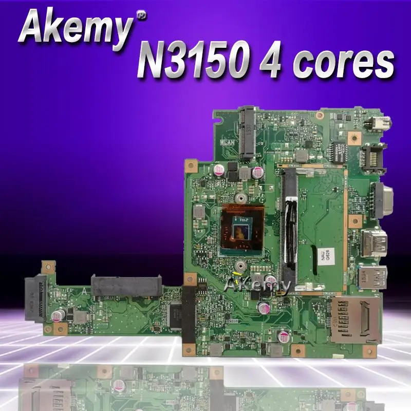 Материнская плата Akemy X453SA для ноутбука Asus X453SA F453S X453S, протестированная материнская плата 100% OK N3150, 4 ядра
Материнская плата Akemy X453SA для ноутбука Asus X453SA F453S X453S, протестированная материнская плата 100% OK N3150, 4 ядра