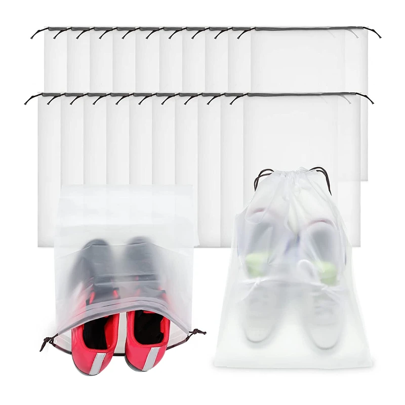 50 Pieces Translucent Shoes Bags For Travel Storage Packing Large Clear Drawstring Bags Portable Shoe Bags Organizer
50 Pieces Translucent Shoes Bags For Travel Storage Packing Large Clear Drawstring Bags Portable Shoe Bags Organizer