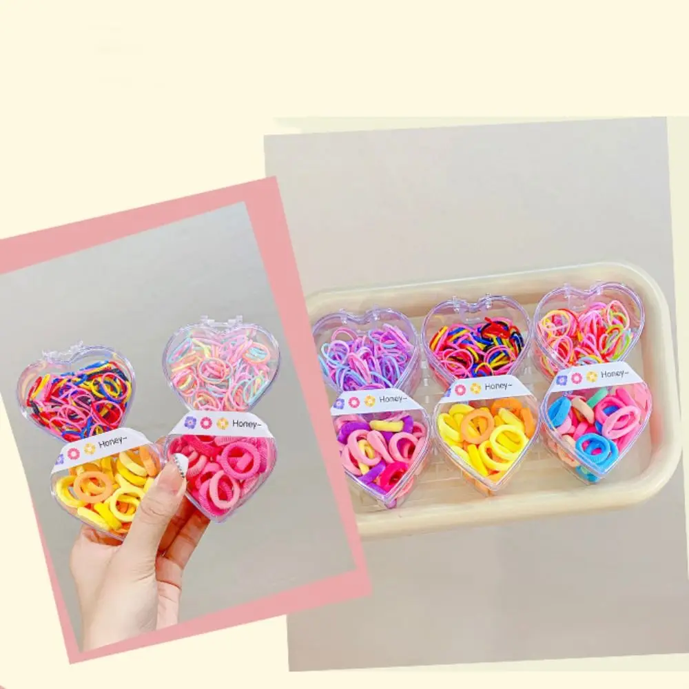 Rubber Mini Hair Rope Cute Heart Box Packed Multicolor Korean Rubber Band Soft Scrunchie Elastic Hair Ring Kids
Rubber Mini Hair Rope Cute Heart Box Packed Multicolor Korean Rubber Band Soft Scrunchie Elastic Hair Ring Kids