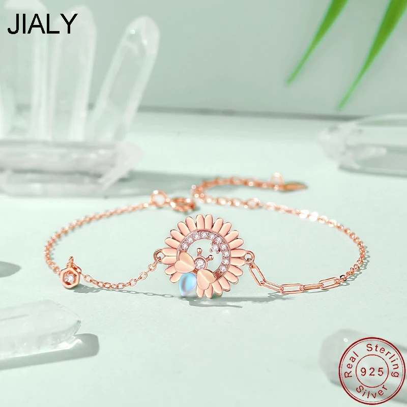 JIALY Fine Rose Daisy Bee S925 Sterling Silver Bracelet Chain For Women Birthday Party Gift Jewelry
JIALY Fine Rose Daisy Bee S925 Sterling Silver Bracelet Chain For Women Birthday Party Gift Jewelry