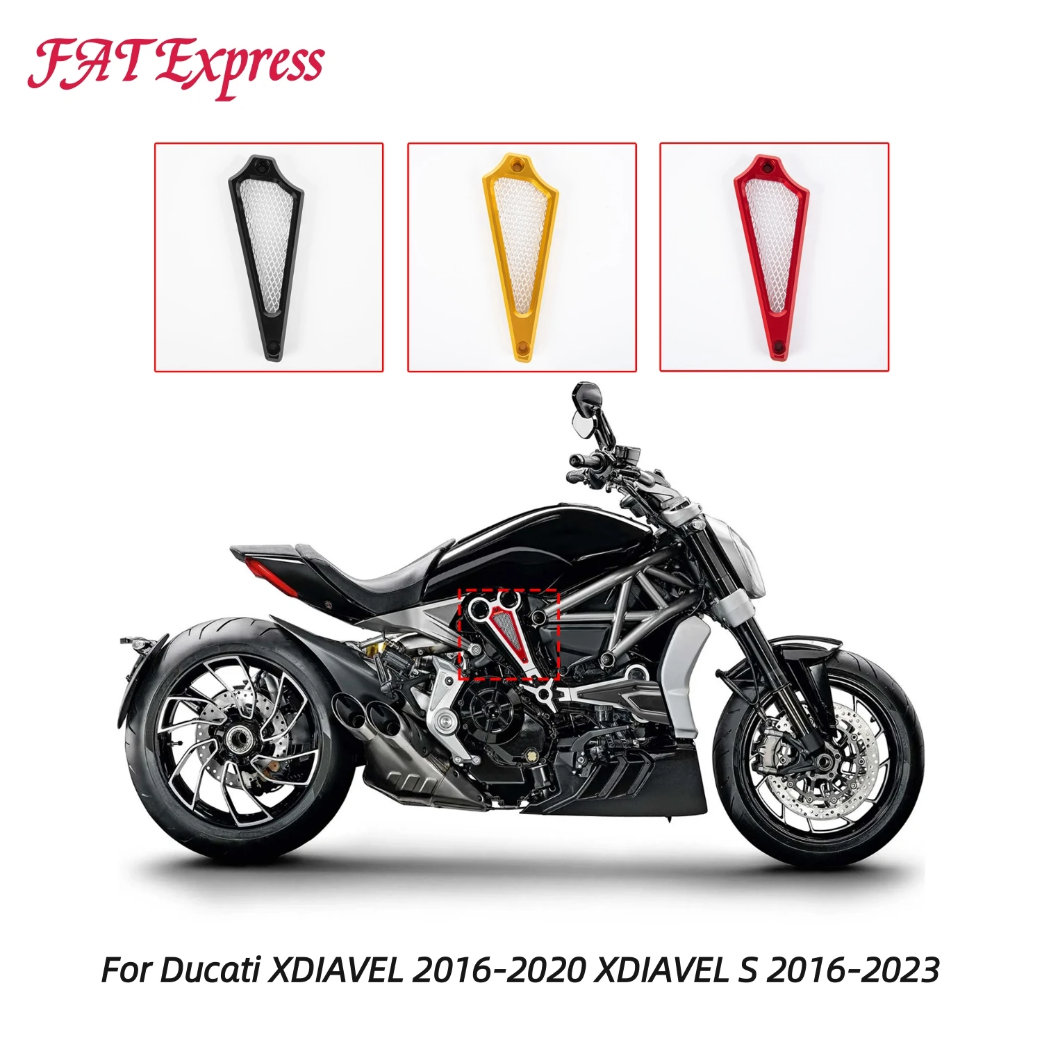 Сетчатый вертикальный воздухозаборный решетчатый фильтр для мотоциклетной рамы Ducati XDiavel S 2016 2017 2018 2020 2021 2022 2023