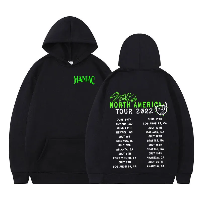 Stray Kids 2nd World Tour Maniac Print Hoodies Kpop Streetwear Men Women Hooded Sweatshirts Oversized Korean Fashion Pullover
Stray Kids 2nd World Tour Maniac Print Hoodies Kpop Streetwear Men Women Hooded Sweatshirts Oversized Korean Fashion Pullover