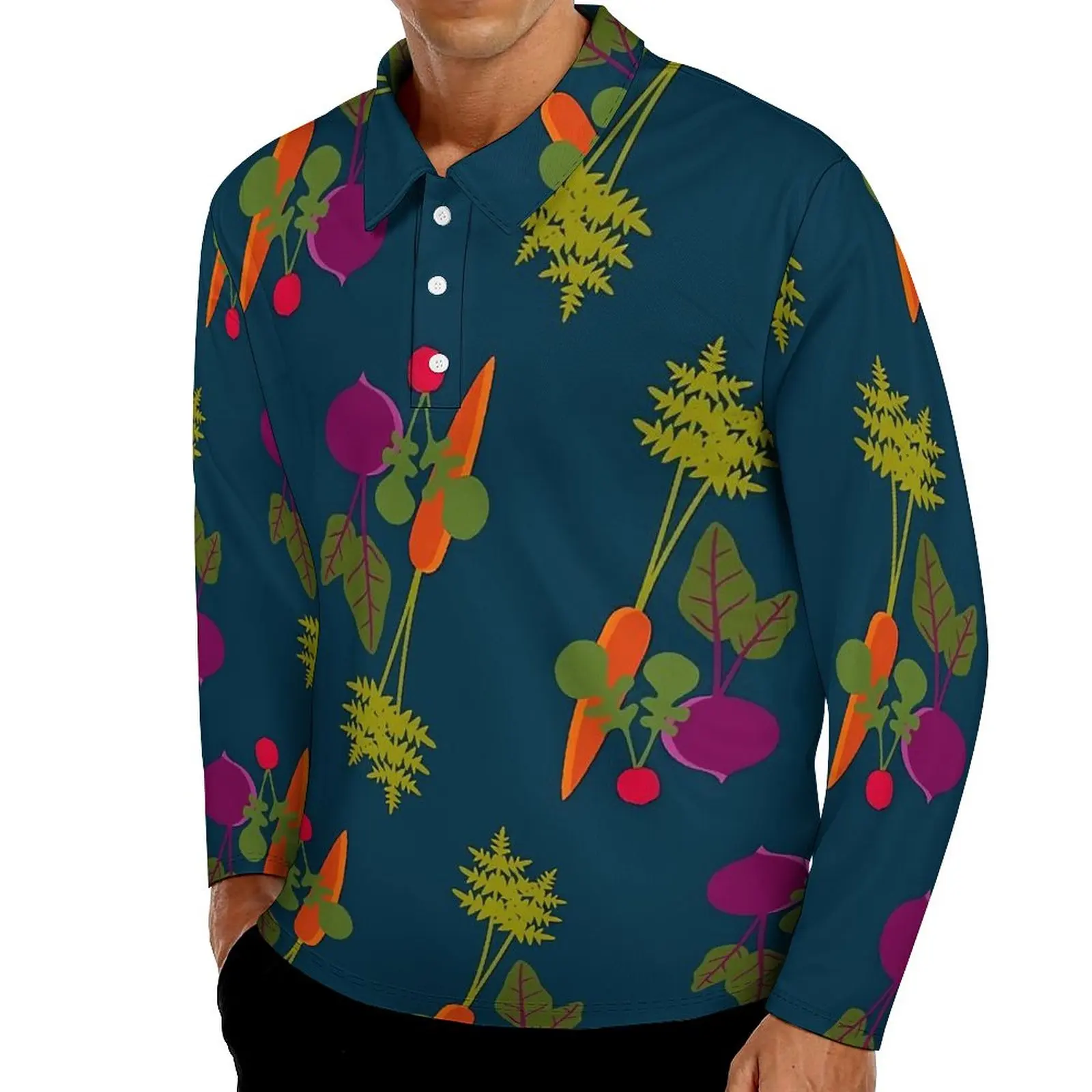 Radishes Print Casual T-Shirts Man Vegetable Medley Long Sleeve Polo Shirts Collar Trending Autumn Printed Shirt Large Size
Radishes Print Casual T-Shirts Man Vegetable Medley Long Sleeve Polo Shirts Collar Trending Autumn Printed Shirt Large Size