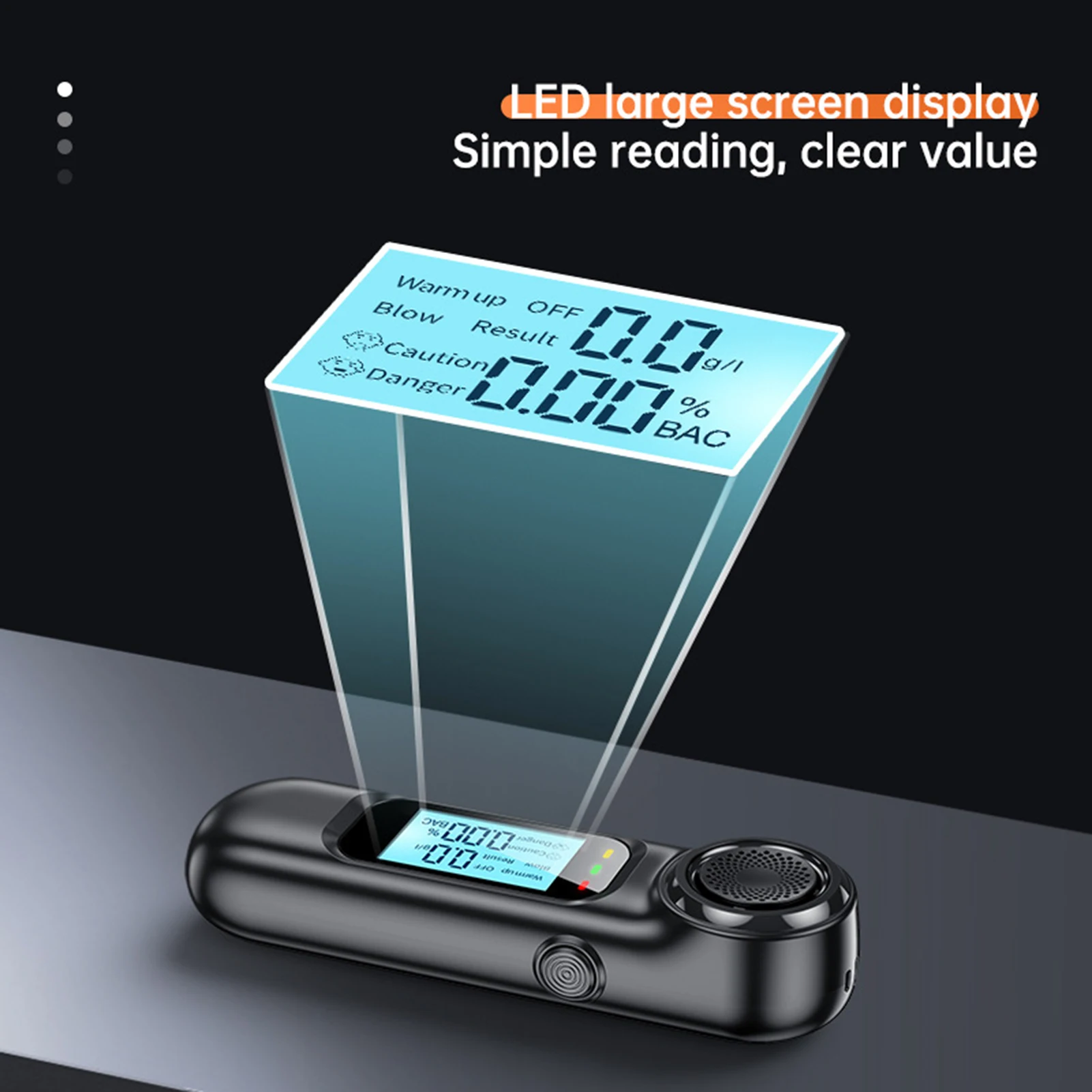 Portable Breathalyzer To Test USB Rechargeable Breath Tester With LED Digital Display High-Precision Detection Device For
Portable Breathalyzer To Test USB Rechargeable Breath Tester With LED Digital Display High-Precision Detection Device For