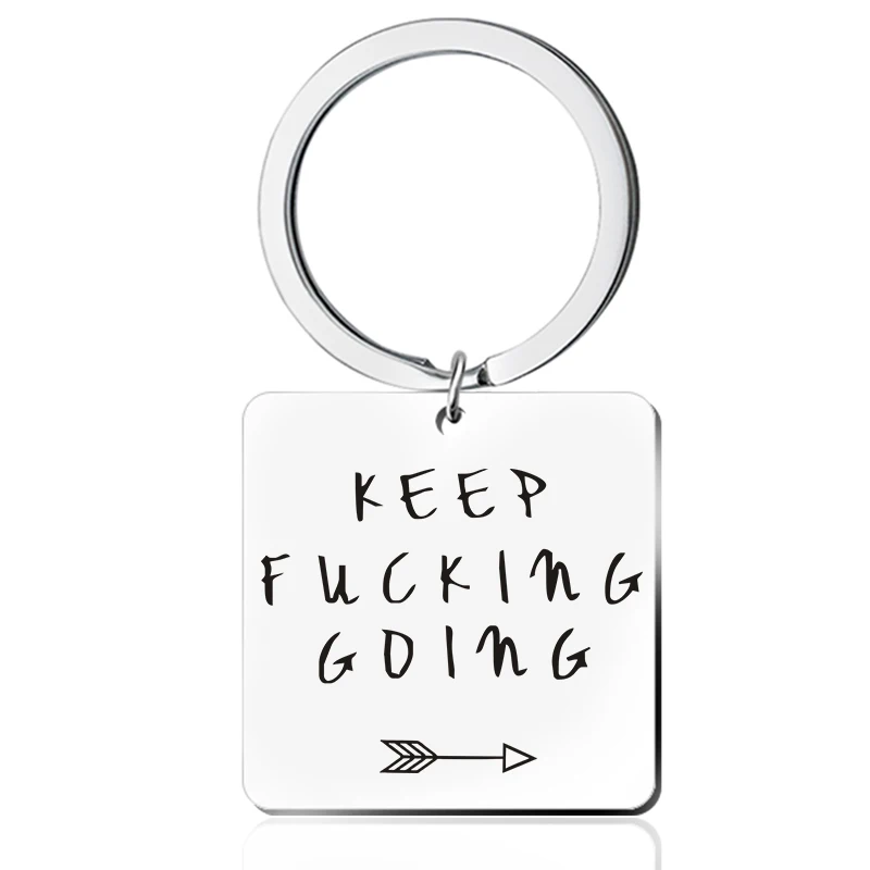 Keep Going Keychain 3cm Square Keychain Inspirational Statement Pendant
Keep Going Keychain 3cm Square Keychain Inspirational Statement Pendant