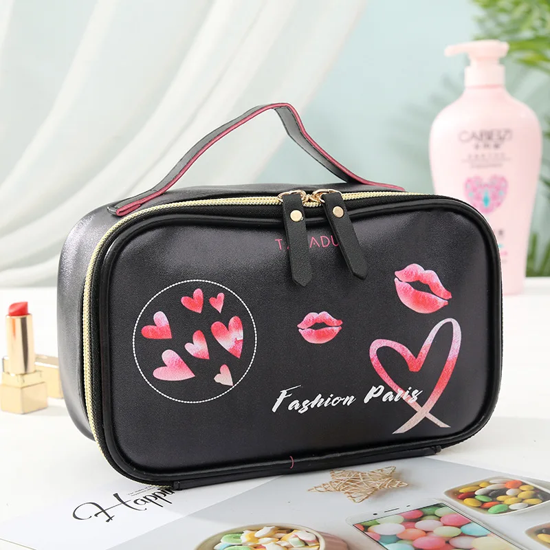 Leather Portable Women Cosmetic Bag Multifunction Travel Toiletry Storage Organize Handbag Waterproof Female Makeup Case
Leather Portable Women Cosmetic Bag Multifunction Travel Toiletry Storage Organize Handbag Waterproof Female Makeup Case