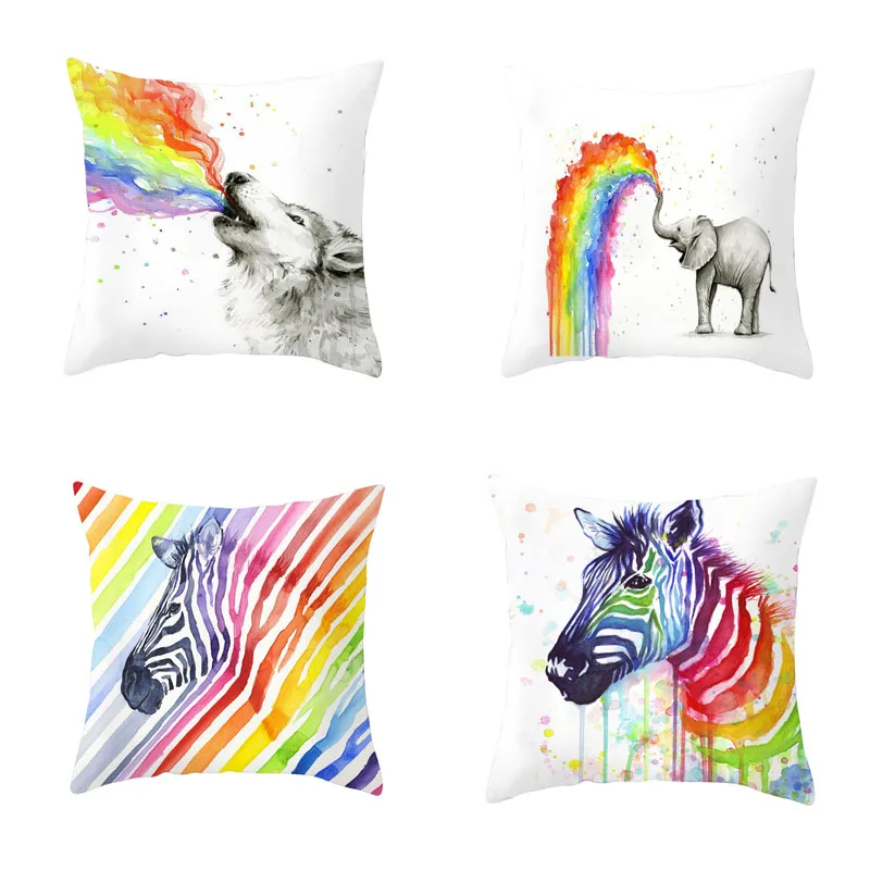 2022 Easter Day Colorful Zebra Pillowcase Elephant Cushion Covers Bird Creative Rainbow Pillowslip Chair Living Room
2022 Easter Day Colorful Zebra Pillowcase Elephant Cushion Covers Bird Creative Rainbow Pillowslip Chair Living Room