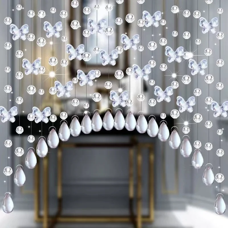 5X1m Crystal Bead Curtain Partition Entryway Bedroom Door Curtain Glass Butterfly Crystal Wedding Decoration
5X1m Crystal Bead Curtain Partition Entryway Bedroom Door Curtain Glass Butterfly Crystal Wedding Decoration