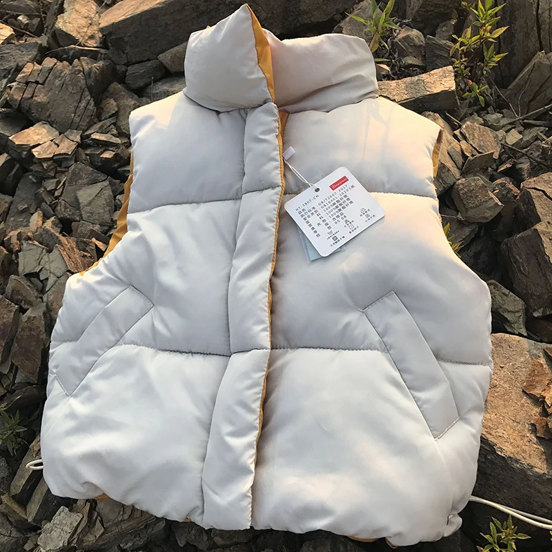 Fashion Boys Girls Warm Vest Solid Half High Collar Zipper Letter Print Sleeveless Pocket Reversible Wear Tops Children Clothes 
Fashion Boys Girls Warm Vest Solid Half High Collar Zipper Letter Print Sleeveless Pocket Reversible Wear Tops Children Clothes