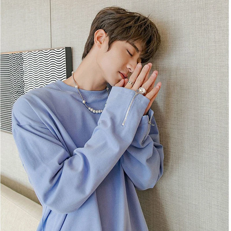 Men's T-shirt Tops Casual Long Sleeve New Korean Fashion y2k Solid Color Loose Streetwear Zipper Male Tee Harajuku Punk Cozy
Men's T-shirt Tops Casual Long Sleeve New Korean Fashion y2k Solid Color Loose Streetwear Zipper Male Tee Harajuku Punk Cozy