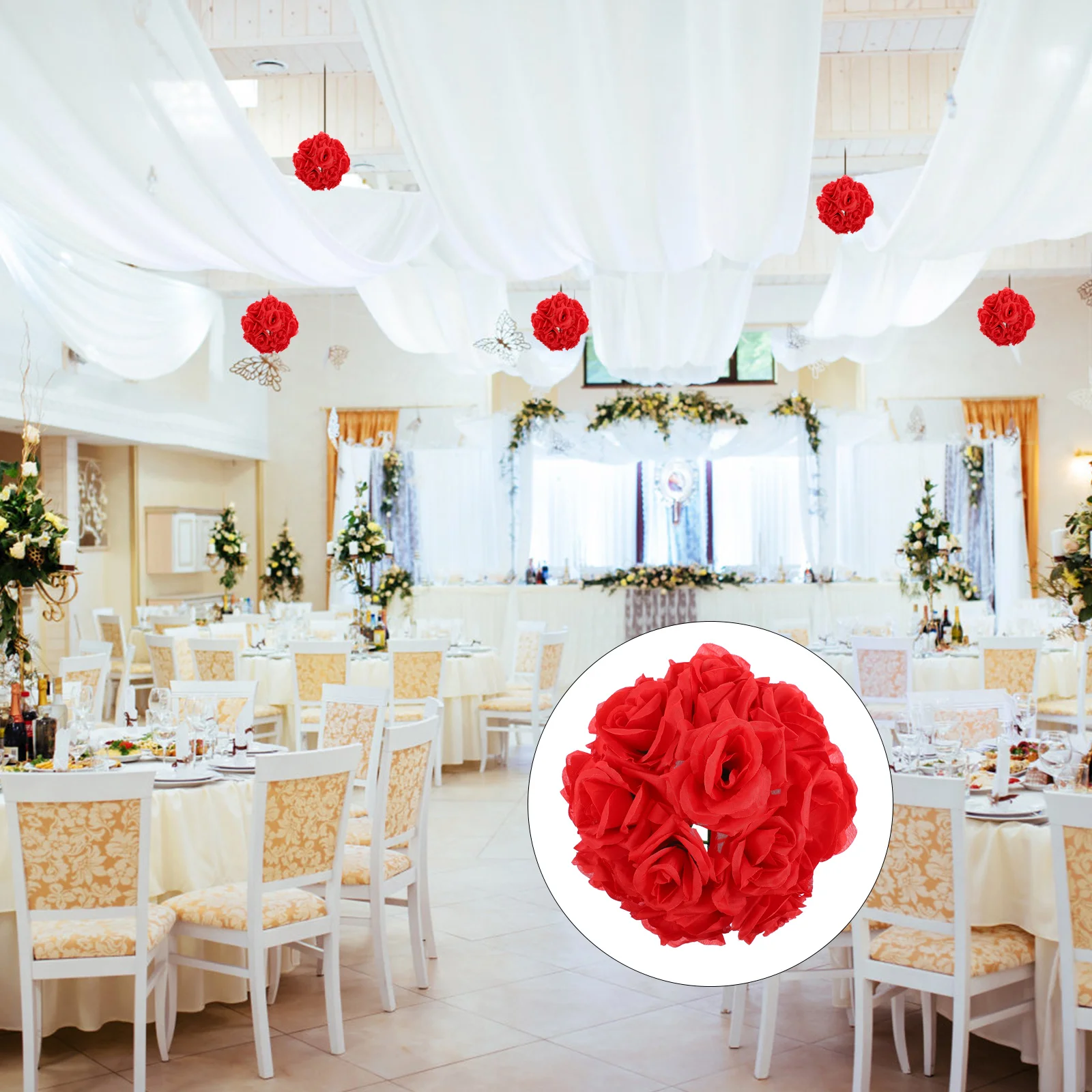Artificial Flowers Roses Decorative Flower Kissing Flower Balls Wedding Ornament 
Artificial Flowers Roses Decorative Flower Kissing Flower Balls Wedding Ornament