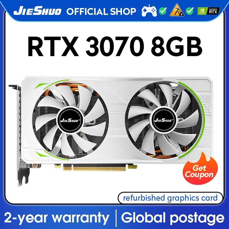 JIESHUO NVIDIA RTX 3070 8 Гб игровой Графический ГП 256 бит GDDR6 PCI-E 4,0 16X RTX3070 8G ПК настольный видеоофис KAS и т. д. RVN CFX
JIESHUO NVIDIA RTX 3070 8 Гб игровой Графический ГП 256 бит GDDR6 PCI-E 4,0 16X RTX3070 8G ПК настольный видеоофис KAS и т. д. RVN CFX