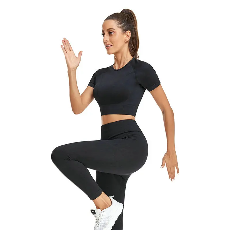 Women Seamless Short Sleeve Sport Cropped Top Yoga Shirts Slim Fit Running Fitness T-shirts Workout Tops For Women Gym Cycling
Women Seamless Short Sleeve Sport Cropped Top Yoga Shirts Slim Fit Running Fitness T-shirts Workout Tops For Women Gym Cycling