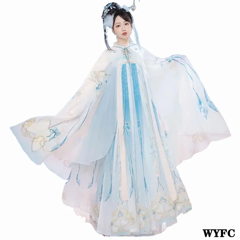 China Women Clothing Dress Qi Chest Ru Skirt Cloak Coat Hanfu Spring Summer Embroidery Chiffon super Fairy Skirt Blue And White
China Women Clothing Dress Qi Chest Ru Skirt Cloak Coat Hanfu Spring Summer Embroidery Chiffon super Fairy Skirt Blue And White