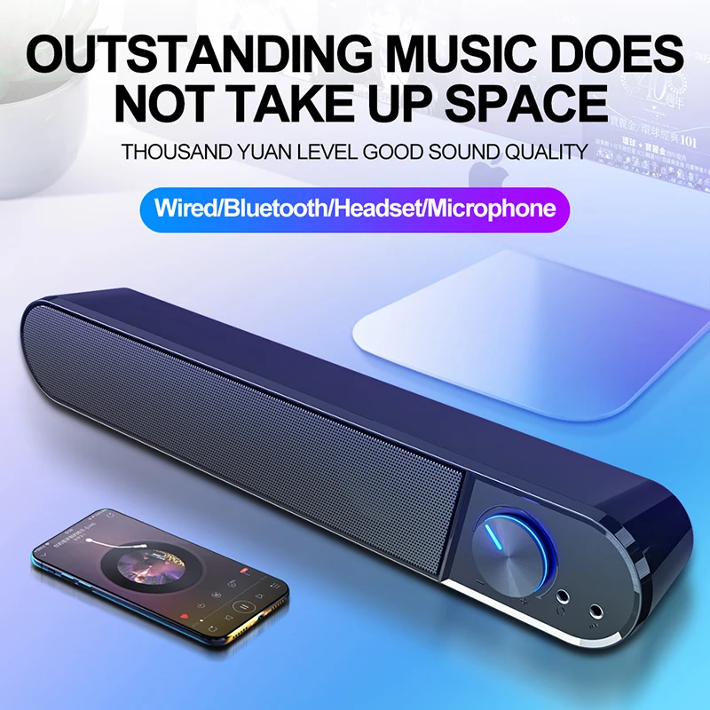 JIESEMWER Desktop Soundbar Bluetooth Speaker Sound box Subwoofer Home Theatre System Music For Computer Hifi Bass Loudspeaker
JIESEMWER Desktop Soundbar Bluetooth Speaker Sound box Subwoofer Home Theatre System Music For Computer Hifi Bass Loudspeaker